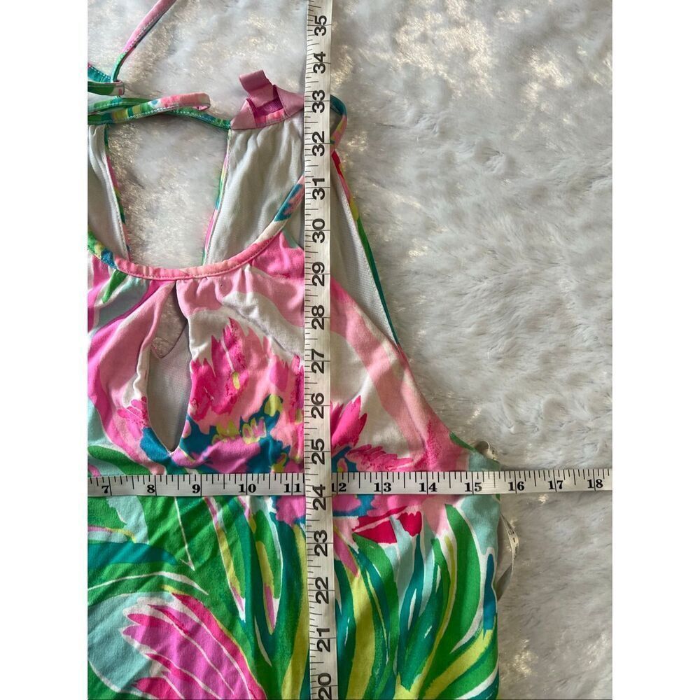 Lilly Pulitzer Womens Pink Green Paradise Bound Stretch Isabeau Midi Dress XS - Picture 9 of 13